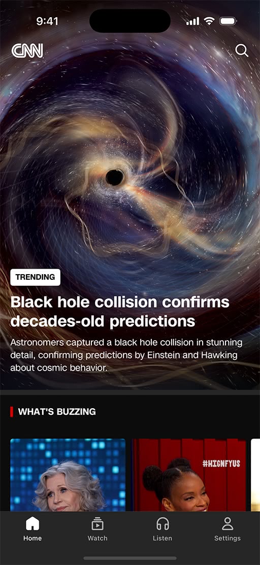 CNN app interface before redesign