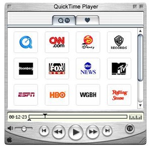Mac OS 9 version of QuickTime Player with the Platinum user interface